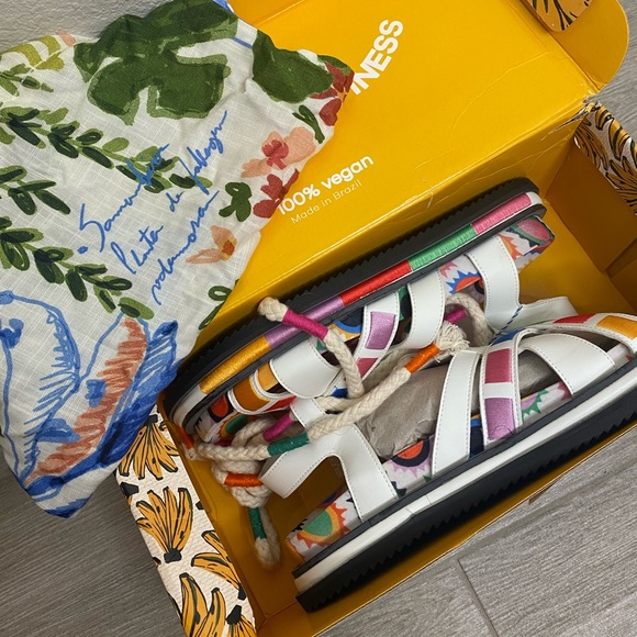 NEW Farm Rio Sunset Anatomic Braided Colorful Sandals / Size 9 / NEW IN BOX - Picture 10 of 10